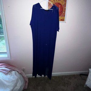 long royal blue shirt